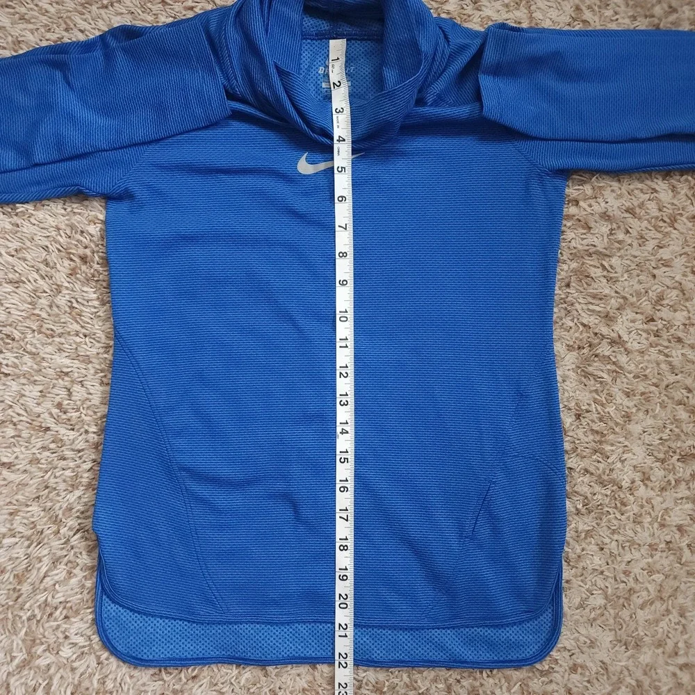 Nike Dri-Fit Running Turtle Neck Blue Womens S Long‎ Sleeve Shirt